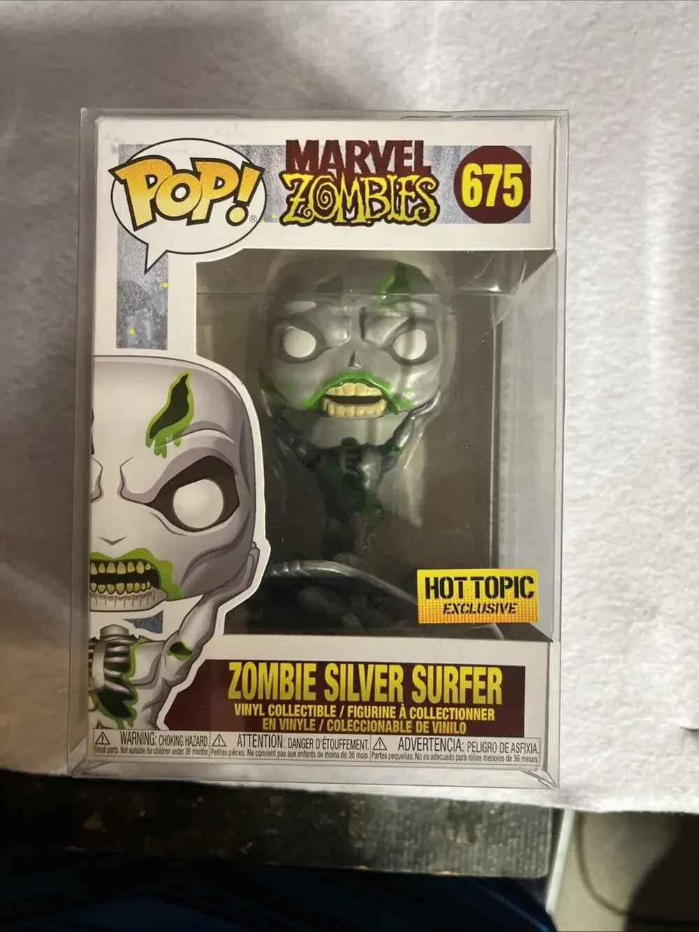 Funko Pop ZOMBIE SILVER SURFER Hot Topic EXCLUSIVE Marvel Zombies